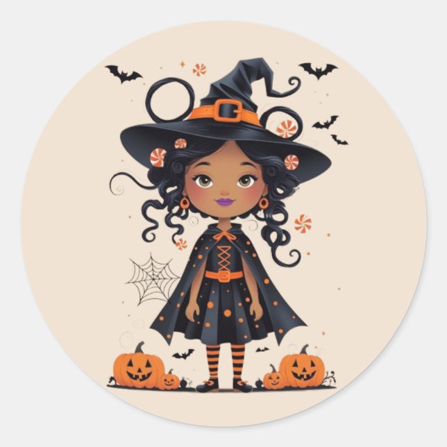Adesivo Redondo Enlouquece este Halloween (Frente)
