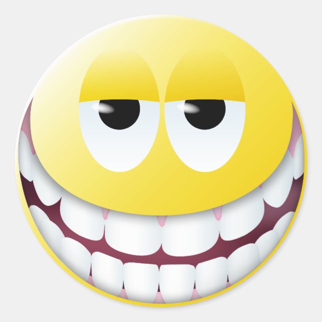 Adesivo Redondo Enorme Rosto de Sorriso (Frente)