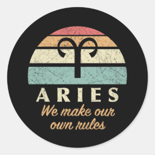 Adesivo Redondo Enries Funny Regras Zodiac