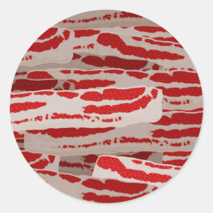 Adesivo Redondo Enrole Em Bacon!