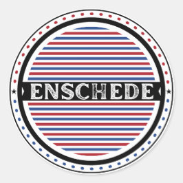 Adesivo Redondo Enschede City Pride Emblem – Dutch Identity