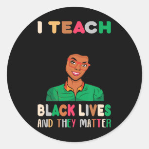Adesivo Redondo Ensino As Vidas Negras E Eles Problam A História N