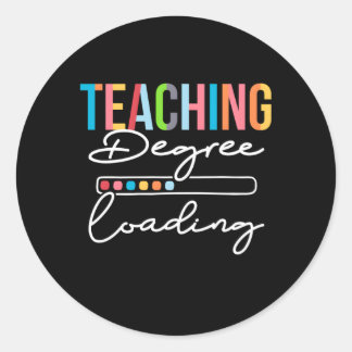 Adesivo Redondo Ensino Carregando Futuro Professor Para Ser