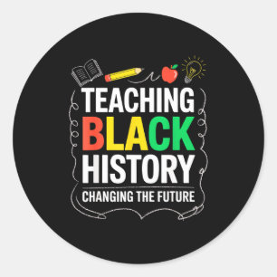 Adesivo Redondo Ensino de História Negra Mudando o Futuro Educador