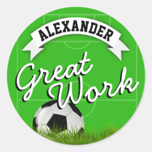 Adesivo Redondo Ensino Doméstico do Futebol