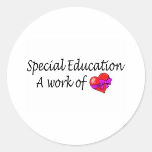 Adesivo Redondo Ensino especial, um trabalho do amor