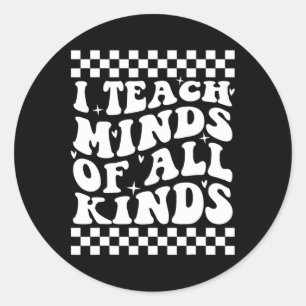 Adesivo Redondo Ensino Mentes De Todos Os Tipos - Chá De Educação 