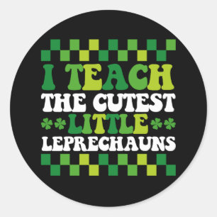Adesivo Redondo Ensino O Professor De Leprechauns Mais Capazes