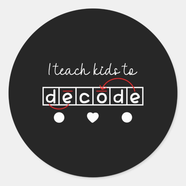 Adesivo Redondo Ensino Para Decodificar Ciência Da Leitura (Frente)