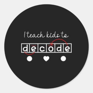Adesivo Redondo Ensino Para Decodificar Ciência Da Leitura