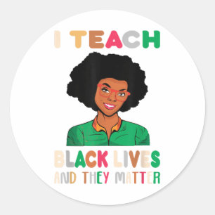 Adesivo Redondo Ensino Vidas Negras E A História Negra Mês