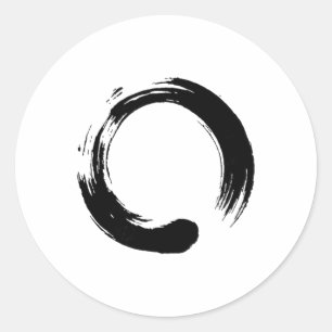 Adesivo Redondo Enso, Zen, Círculo, Símbolo, Budismo, Buda, Medita
