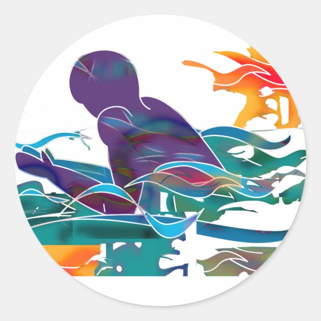 Adesivo Redondo Entalhe dos bruços (Frente)