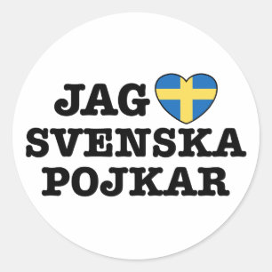 Adesivo Redondo Entalhe Svenska Pojkar