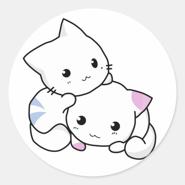 Adesivo Redondo Então Kawaii (Frente)