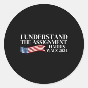 Adesivo Redondo Entendo O Ignment Kamala Harris Tim Wheimer