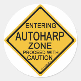 Adesivo Redondo Entrando na Zona Autoharp