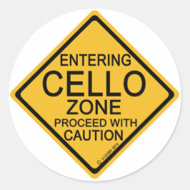 Adesivo Redondo Entrando na Zona Cello