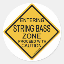 Adesivo Redondo Entrando na Zona de Bass de String