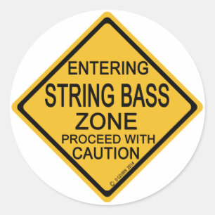 Adesivo Redondo Entrando na Zona de Bass de String