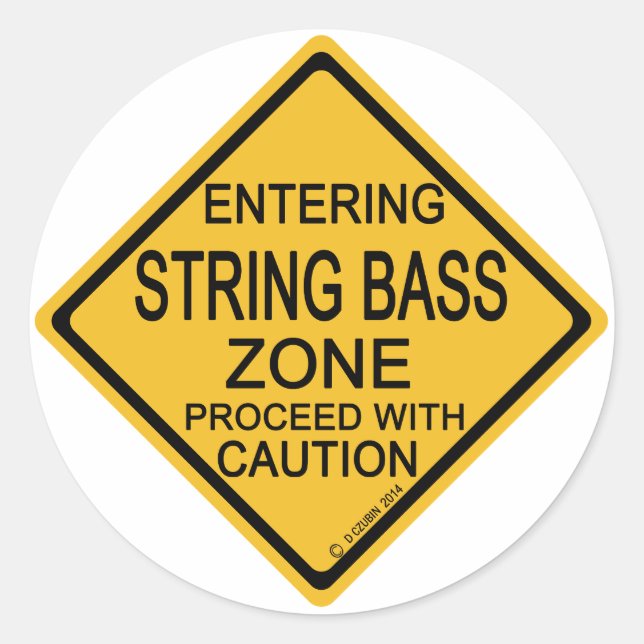 Adesivo Redondo Entrando na Zona de Bass de String (Frente)