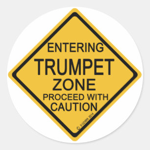 Adesivo Redondo Entrando na Zona de Trompete