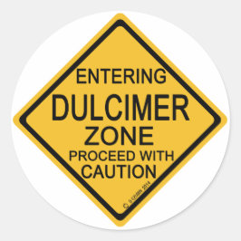 Adesivo Redondo Entrando na Zona do Dulcimer