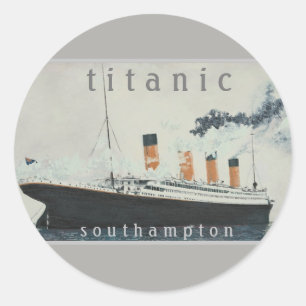 Adesivo Redondo Entrega da Linha White Star do Partido TITANIC