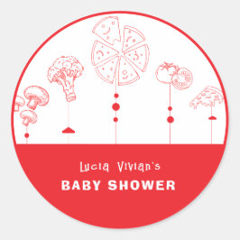 Adesivo Redondo Entrega especial de pizza