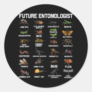 Adesivo Redondo Entusiasta do inseto Lover e Insetos - Entomologia
