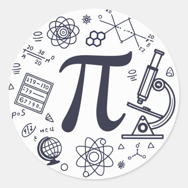 Adesivo Redondo Entusiasta Pi (Frente)