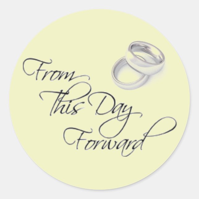 Adesivo Redondo Envelope de Casamento e selos para presentes (Frente)