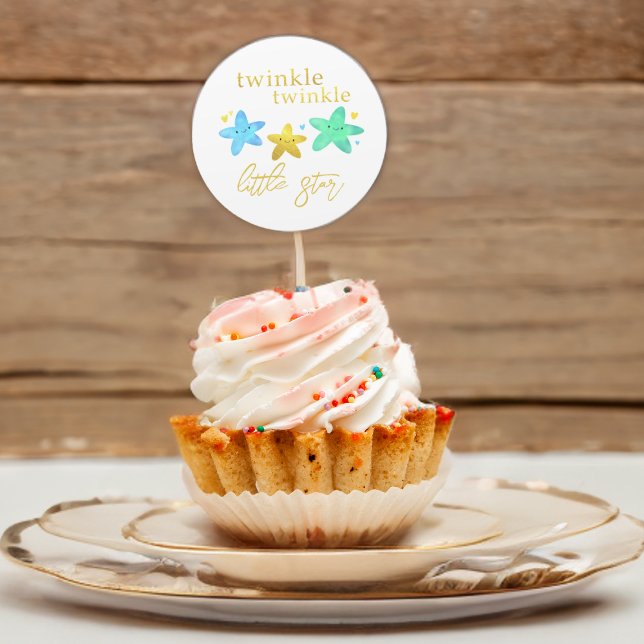 Adesivo Redondo Envelope de Chá de fraldas de Estrelas Pequenas Tr (Criador carregado)