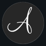 Adesivo Redondo Envelope de Convite para Casamento Monograma Perso<br><div class="desc">Monograma Personalizado Vedações De Envelope De Casamento De Casamento Para Convites</div>