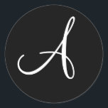 Adesivo Redondo Envelope de Convite para Casamento Monograma Perso<br><div class="desc">Monograma Personalizado Vedações De Envelope De Casamento De Casamento Para Convites</div>