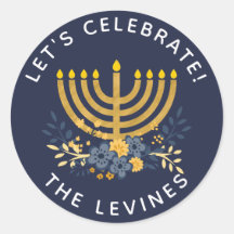 Envelope de Convite Seal Menorah | Hanuakkah