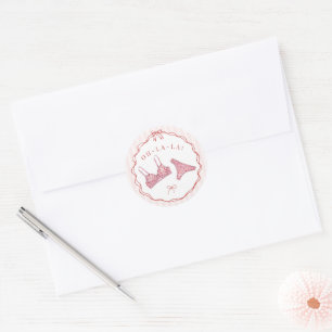 Adesivo Redondo Envelope de despedida de solteira de lingerie com