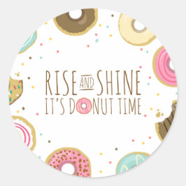 Adesivo Redondo Envelope de Festa de aniversário superior de rosqu