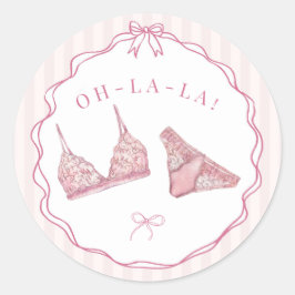 Adesivo Redondo Envelope de festa de despedida de solteira com lin