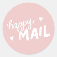 Envelope de mala feliz e autocolante de embalagem