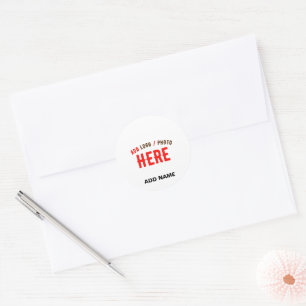 Adesivo Redondo ENVELOPE DE MARCA BRANCA PERSONALIZÁVEL MODERNA na