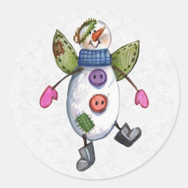 Adesivo Redondo Envelope de Natal (Frente)