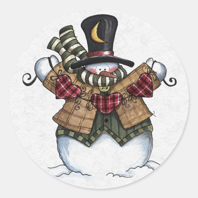 Adesivo Redondo Envelope de Natal (Frente)