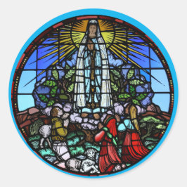Adesivo Redondo Envelope de Vidro da Nossa Senhora de Guadalupe