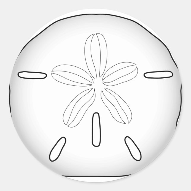 Adesivo Redondo Envelope Dólar de areia (Frente)