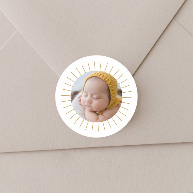 Adesivo Redondo Envelope Fotográfico Sunshine Baby Stickers (Criador carregado)