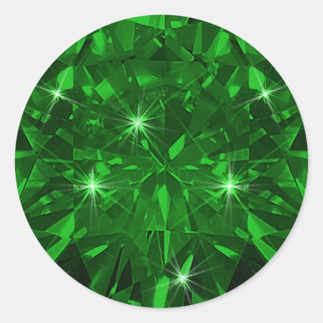 Adesivo Redondo Envelope Gemstone Invitation Envelope Gift Wrap (Frente)