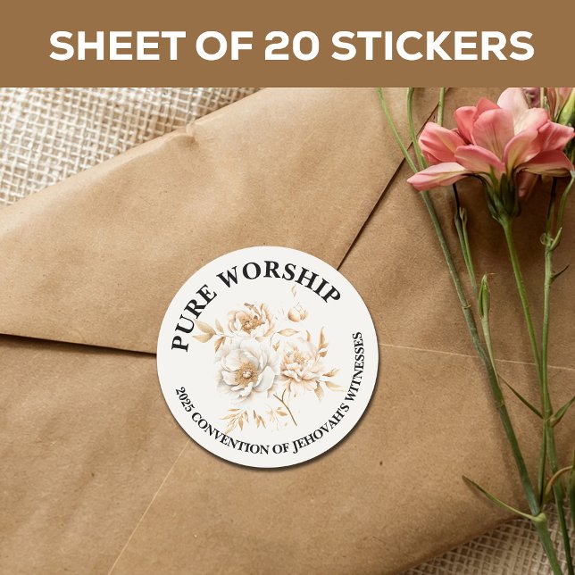 Adesivo Redondo Envelope JW da Convenção sobre o Culto Puro de 202 (Criador carregado)