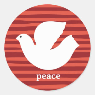Adesivo Redondo Envelope Red Peace Holiday Elegante