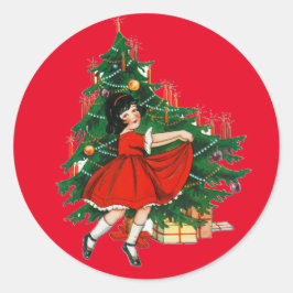 ADESIVO REDONDO ENVELOPE SEAL COM IMAGEM DE NATAIS VINTAGES